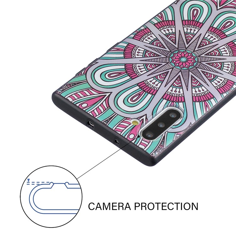 Padrão De Impressão Em Relevo TPU Voltar Case Para Samsung Galaxy Note 10 5g / Nota 10 - Padrão Simétrico-5