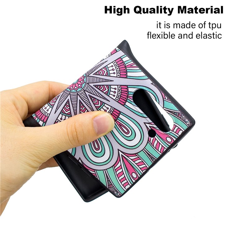 Padrão De Impressão Em Relevo TPU Voltar Case Para Samsung Galaxy Note 10 5g / Nota 10 - Padrão Simétrico-6