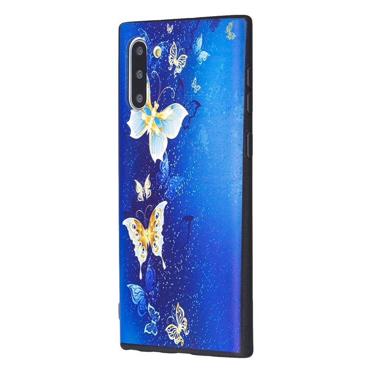 Padrão De Impressão Em Relevo TPU Voltar Case Para Samsung Galaxy Note 10 5g / Nota 10 - Teste Padrão De Borboleta-2