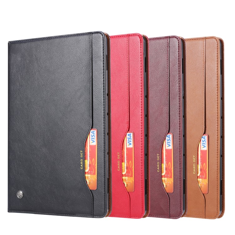 Auto-absorbed PU Leather Wallet Tablet Case with Stand for Samsung Galaxy Tab S6 T860 T865 - Brown-8