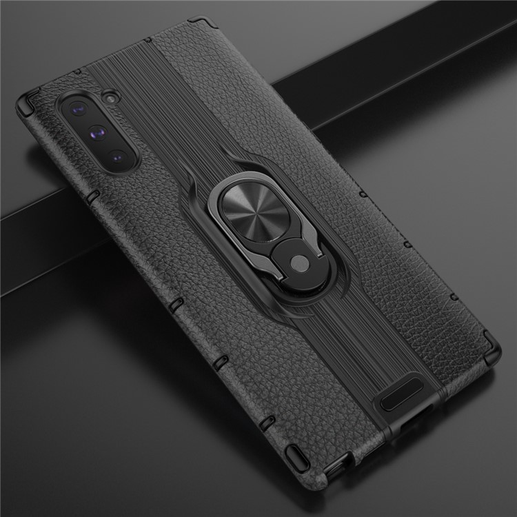 Detachable Ring Holder Kickstand PC TPU Combo Case for Samsung Galaxy Note 10 5G / Note 10 - Black-12