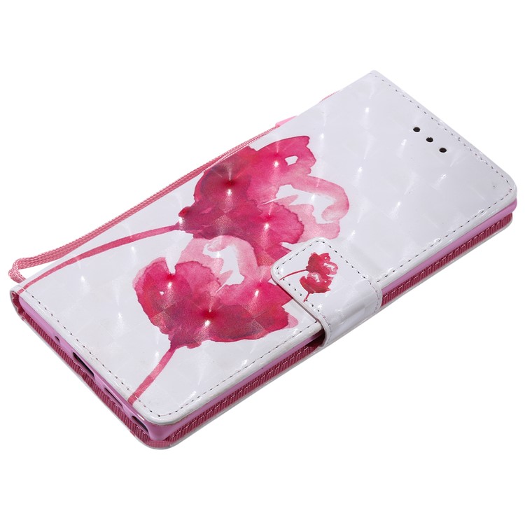 Light Spot Decor Pattern Printing Leather Phone Cover Wallet Stand Casing for Samsung Galaxy Note 10 Plus/Note 10 Plus 5G - Lotus-5