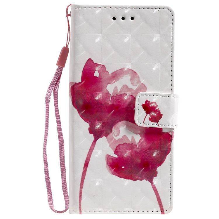 Pattern Printing Light Spot Decor Case Leather Phone Wallet Cover for Samsung Galaxy Note 10/Note 10 5G - Lotus-2