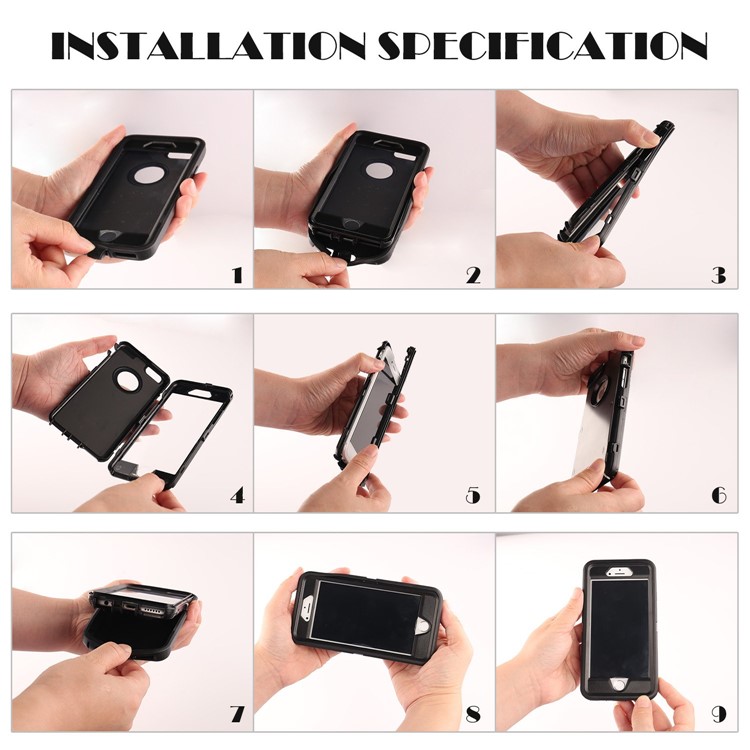 Shockproof Drop-proof PC + TPU Hybrid Case with Belt Clip for Samsung Galaxy Note 10 Plus 5G/Note 10 Plus - All Black-10