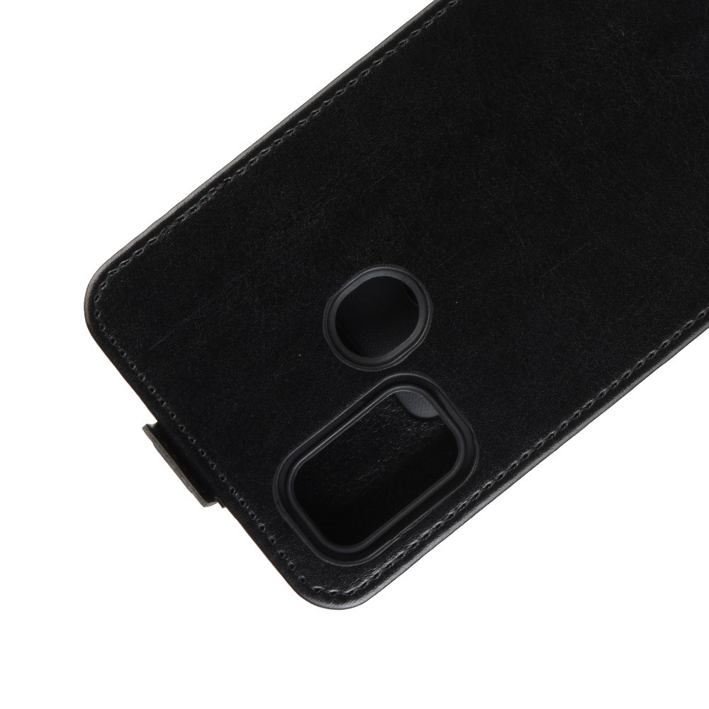 Crazy Horse Vertical Leather Casing with Card Slot for Samsung Galaxy M30s - Black-4