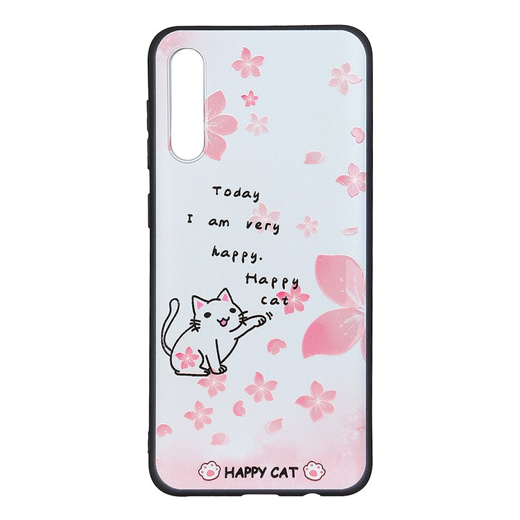 

Кот С Рисунком Печать Жесткий Пластик + TPU Телефон Случае Для Samsung Galaxy A50 / A50s / A30s - Милый Кот, Galaxy A50