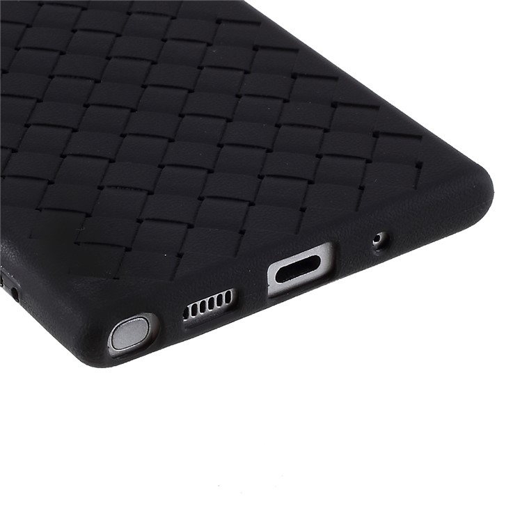 Woven Pattern Flexible TPU + PC Back Phone Cover for Samsung Galaxy Note 10 Plus/Note 10 Plus 5G - Black-7