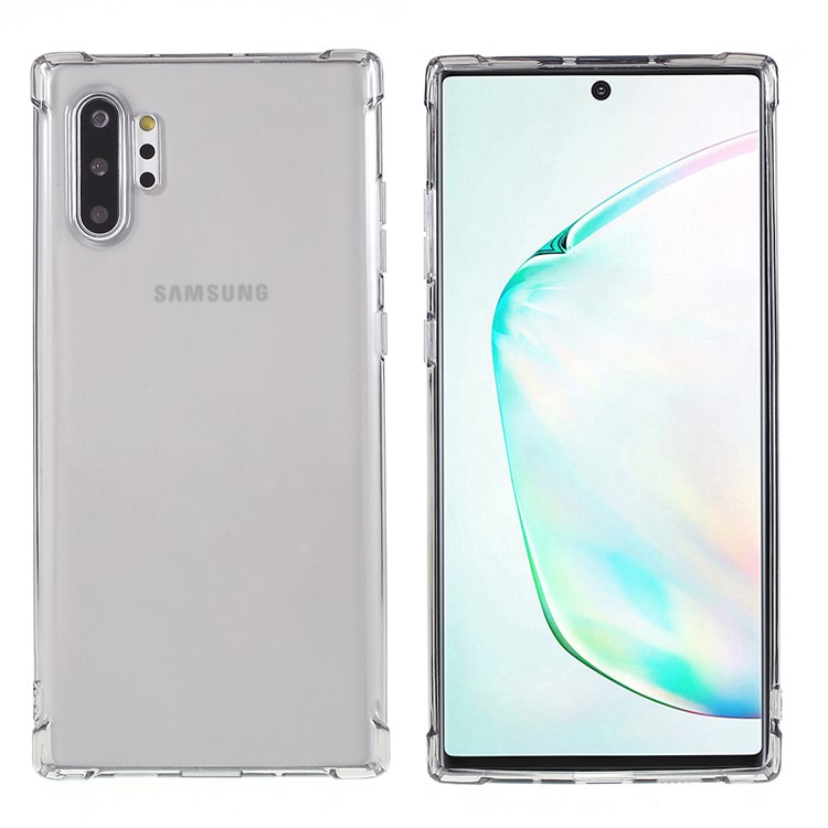 Anti-drop TPU Cover Shell for Samsung Galaxy Note 10 Plus/Note 10 Plus 5G - Transparent Grey-1