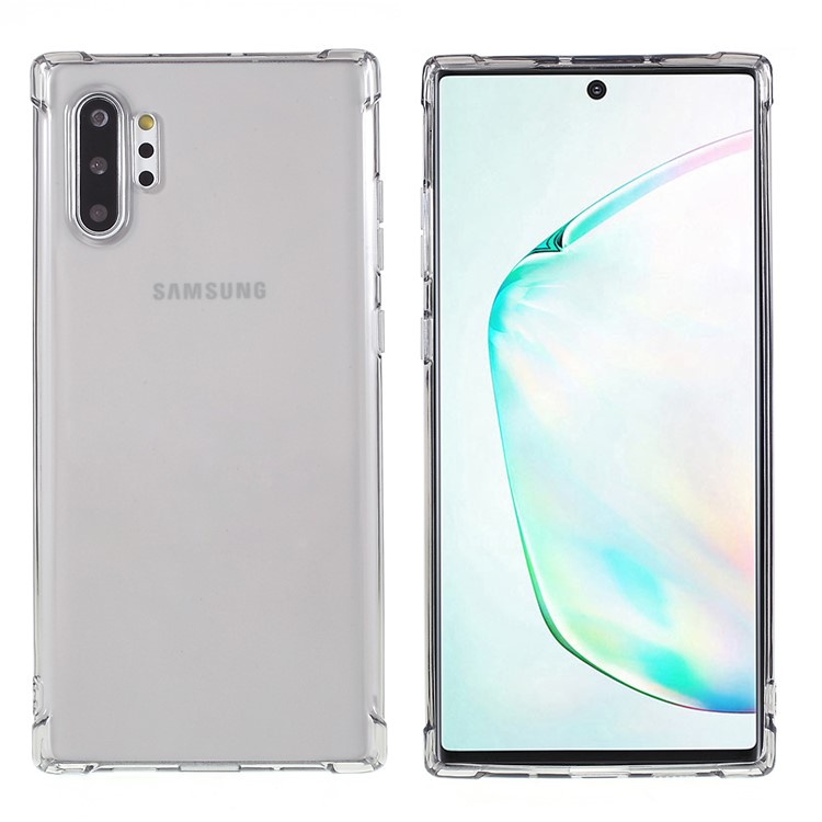 Anti-drop TPU Cover Shell for Samsung Galaxy Note 10 Plus/Note 10 Plus 5G - Transparent Grey-1