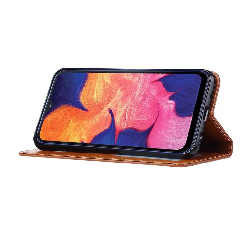 Couverture Mobile en Cuir PU Auto-absorbed Pour Samsung Galaxy A20e / A10e - Brun-3