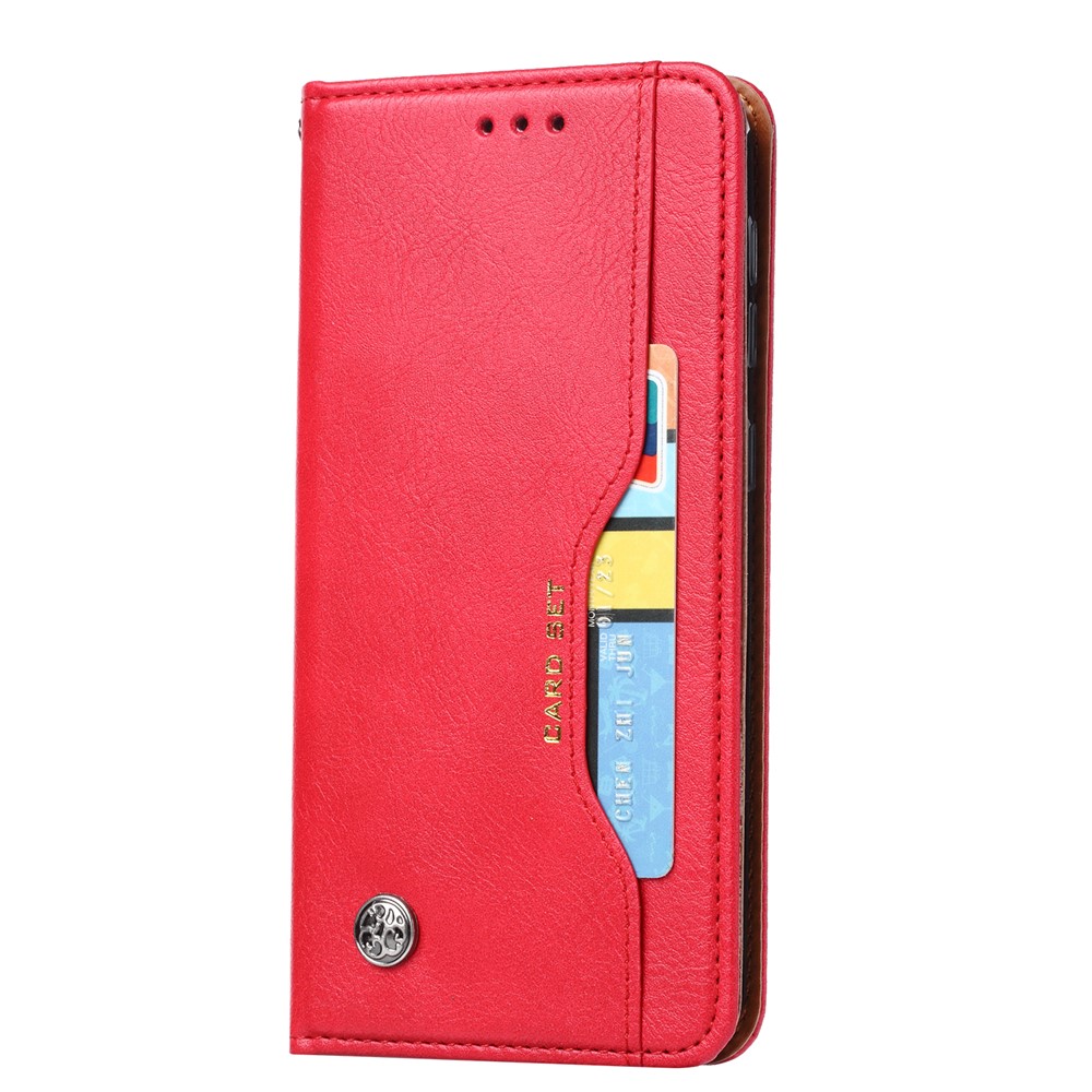 Copertina In Pelle PU Auto-assorbito Mobili Per Samsung Galaxy A20e / A10E - Rosso-1
