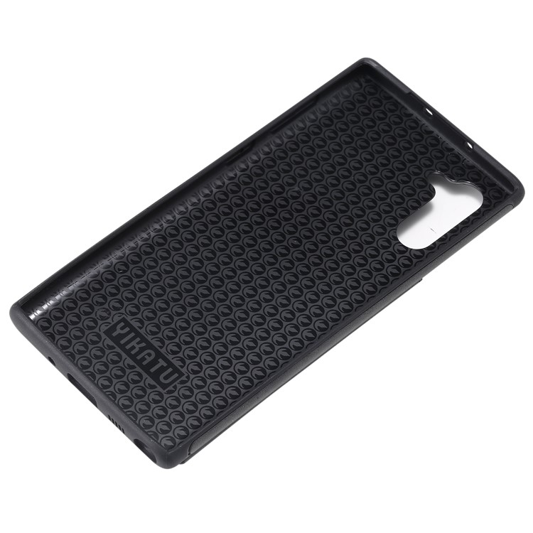 PU Leather + TPU Cover Phone Case with Dual Card Slots for Samsung Galaxy Note 10/Note 10 5G - Black-12