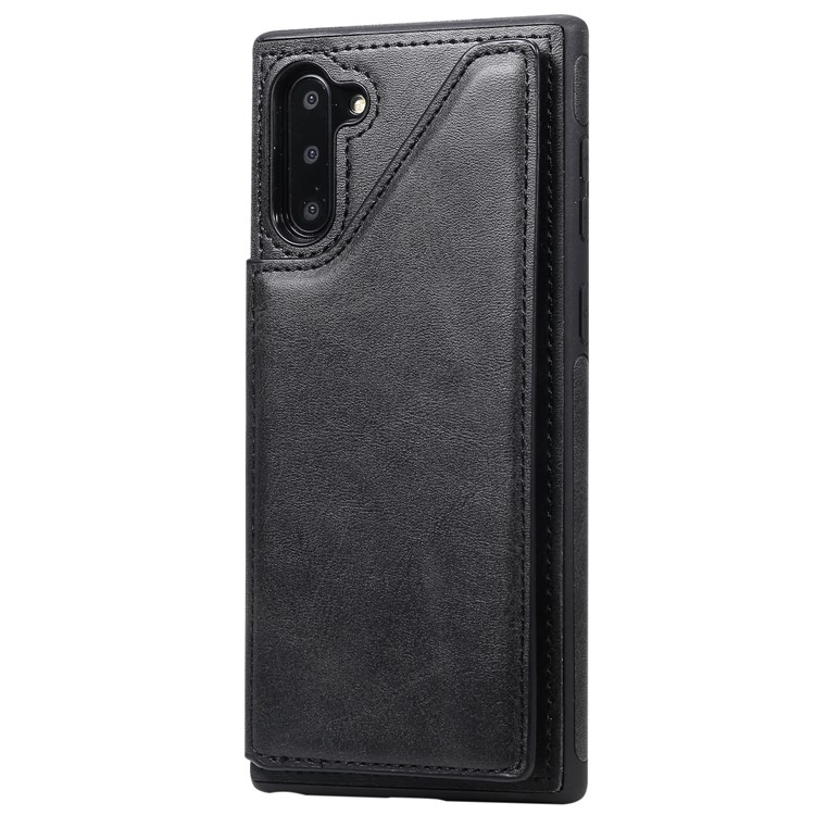 PU Leather + TPU Cover Phone Case with Dual Card Slots for Samsung Galaxy Note 10/Note 10 5G - Black-15