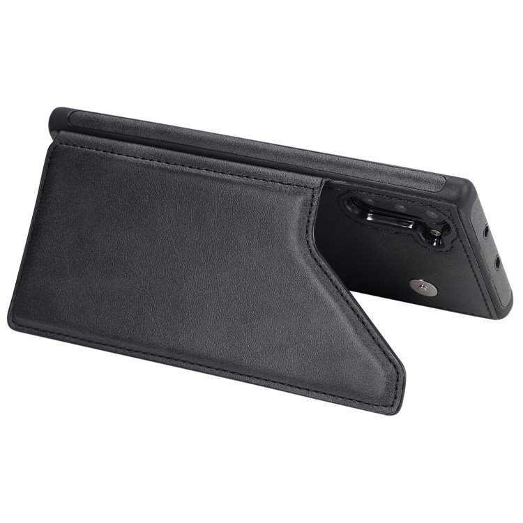 PU Leather + TPU Cover Phone Case with Dual Card Slots for Samsung Galaxy Note 10/Note 10 5G - Black-20