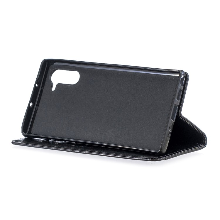 Wallet Leather Stand Phone Cover with Outer Card Slot for Samsung Galaxy Note 10/Note 10 5G - Black-4