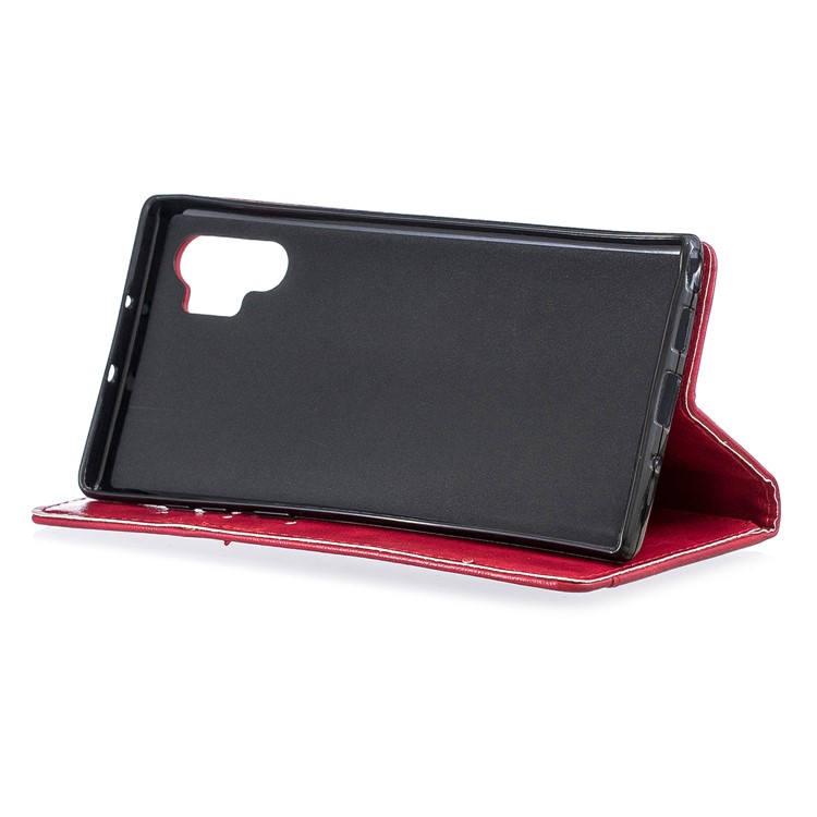 Wallet Leather Stand Phone Case for Samsung Galaxy Note 10 Plus/10 Plus 5G - Rose-4