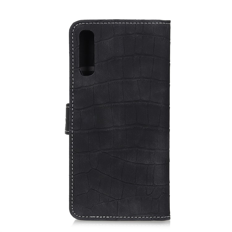 Crazy Horse Leather Wallet Stand Case for Samsung Galaxy A70s - Black-3