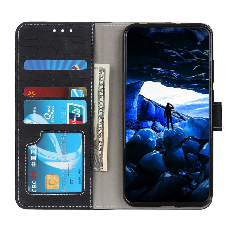 Crazy Horse Leather Wallet Stand Case for Samsung Galaxy A70s - Black-9