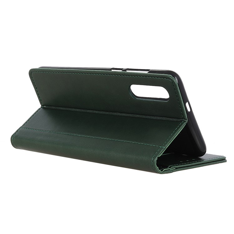 Wallet Leather Stand Case for Samsung Galaxy A70s - Green-3