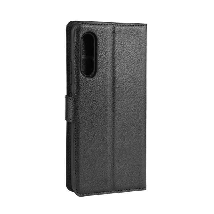 Lichia Carteira De Couro Da Pele Ficar Caso De Capa Para Samsung Galaxy A90 5G - Preto-7