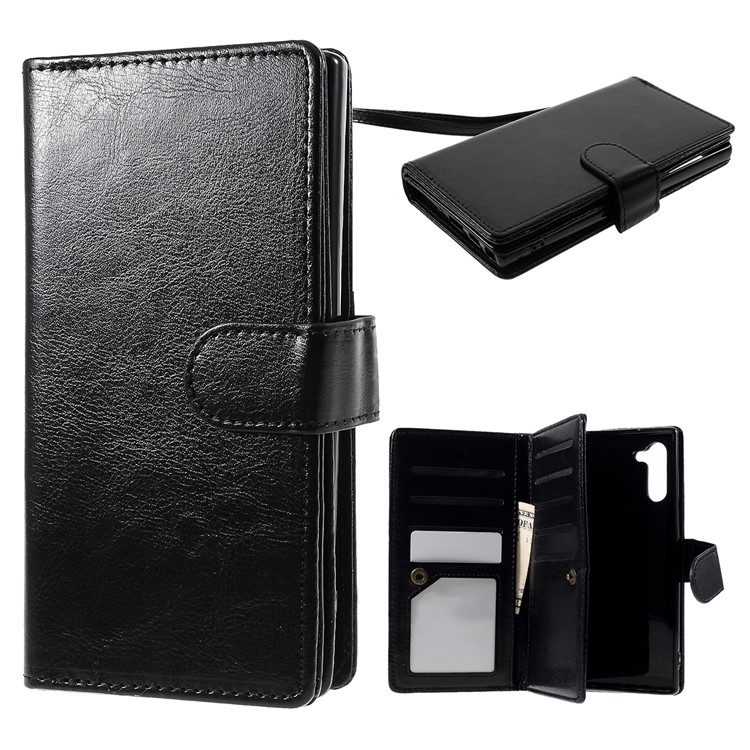 Detachable 2-in-1 Magnetic Leather Wallet Cover for Samsung Galaxy Note 10/Note 10 5G - Black-1