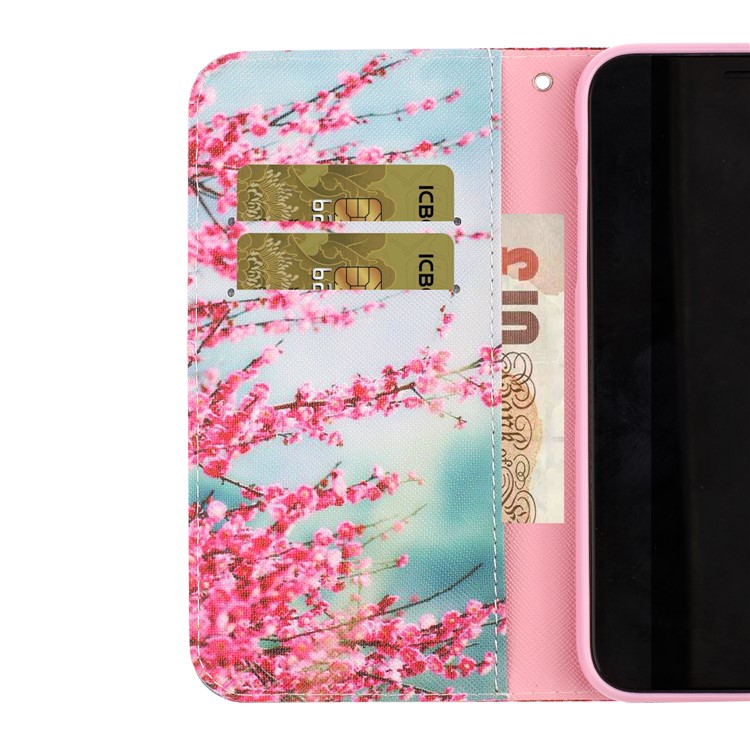 Pattern Printing PU Leather Wallet Phone Cover for Samsung Galaxy Note 10 Plus/Note 10 Plus 5G - Plum Blossom-4