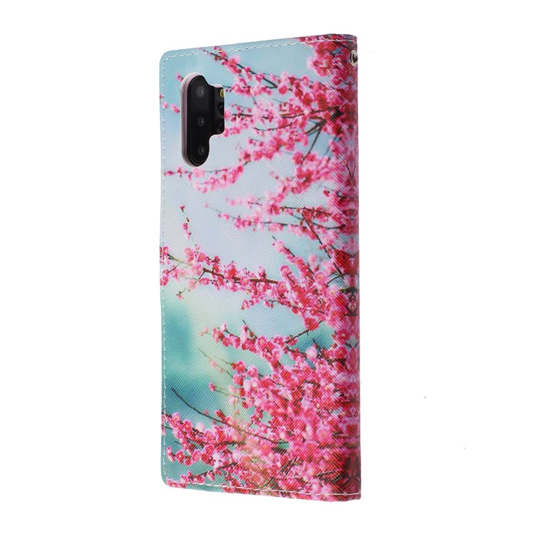 Pattern Printing PU Leather Wallet Phone Cover for Samsung Galaxy Note 10 Plus/Note 10 Plus 5G - Plum Blossom-6