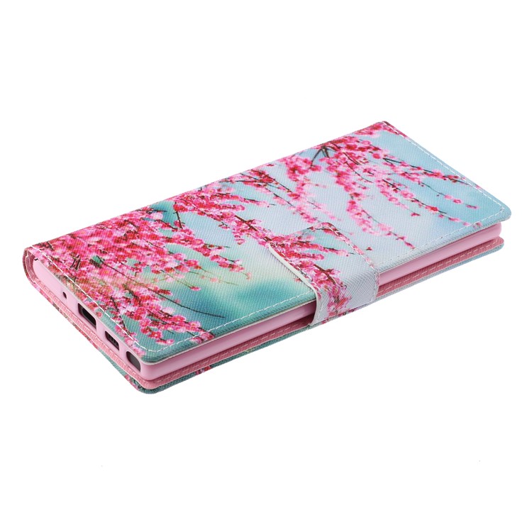 Pattern Printing PU Leather Wallet Phone Cover for Samsung Galaxy Note 10 Plus/Note 10 Plus 5G - Plum Blossom-7