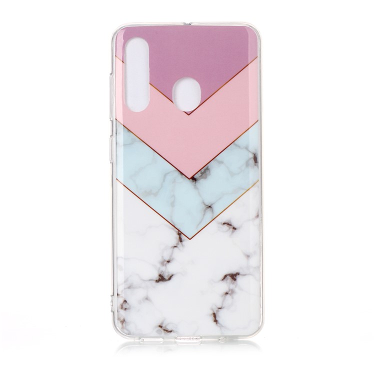 

IMD Marble Pattern Soft TPU Phone Shell Case for Samsung Galaxy A60 - Style C, Galaxy A60