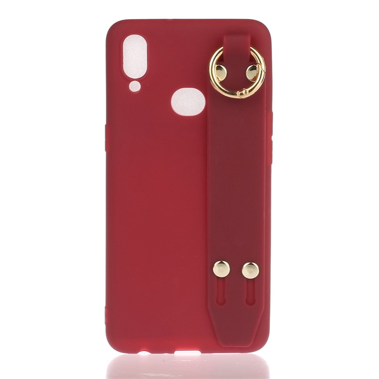 For Samsung Galaxy A10s Matte TPU Shell - Red-1