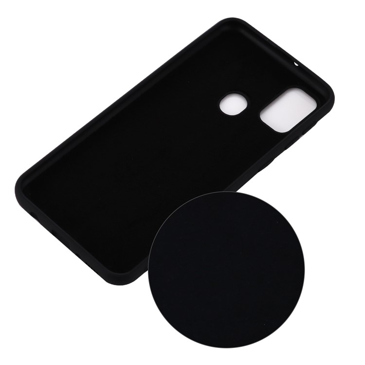 Soft Liquid Silicone Mobile Case for Samsung Galaxy M30s / M2 - Black-3