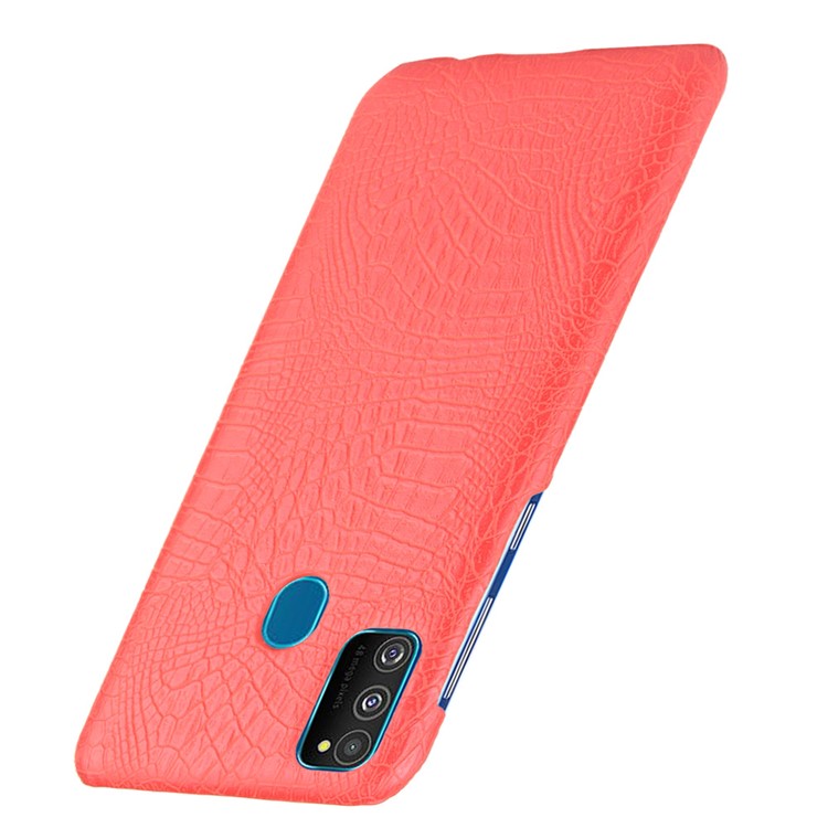 Crocodile Skin PU Leather Coated PC Case for Samsung Galaxy M30s - Red-3