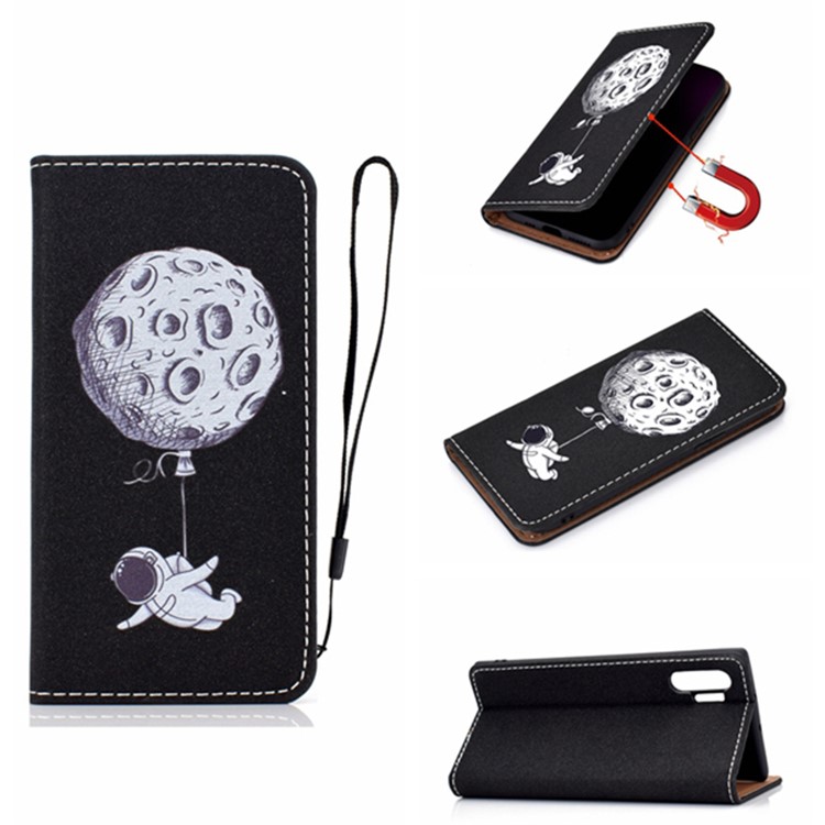 

Pattern Printing PU Leather TPU Phone Stand Case for Samsung Galaxy Note 10 Plus/Note 10 Plus 5G - Spaceman, Galaxy Note 10 Plus 5G