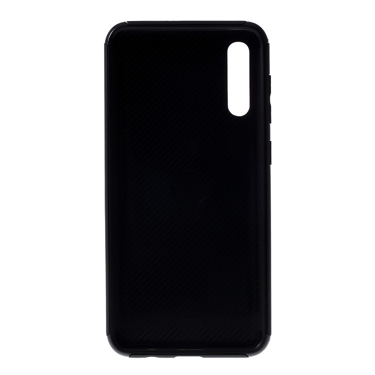 Finger Ring Kickstand Detachable PC + TPU Hybrid Case with Metal Sheet Cover for Samsung Galaxy A50/A50s/A30s - All Black-2