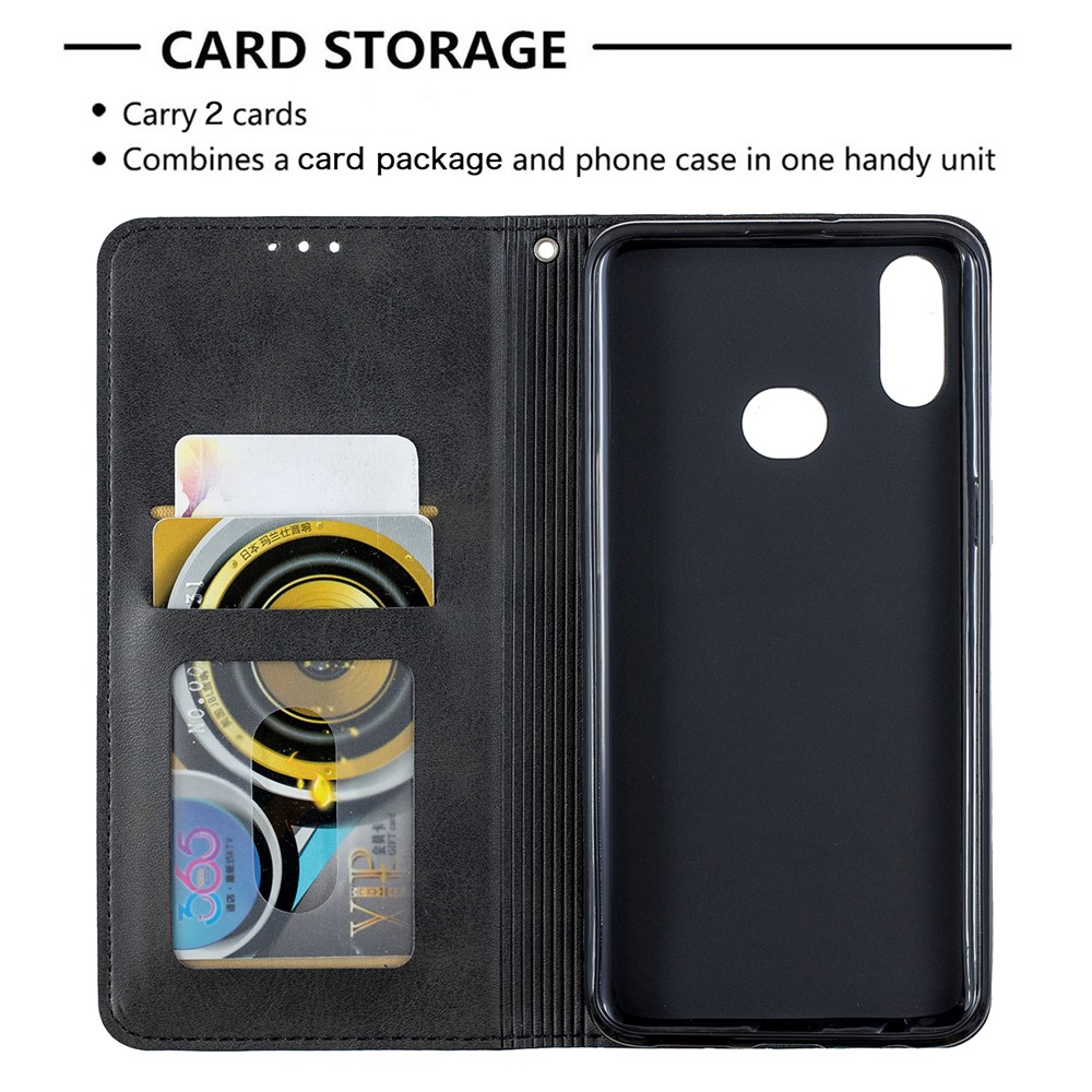 Geometric Pattern Stand Leather Card Holder Case for Samsung Galaxy A10s - Black-7