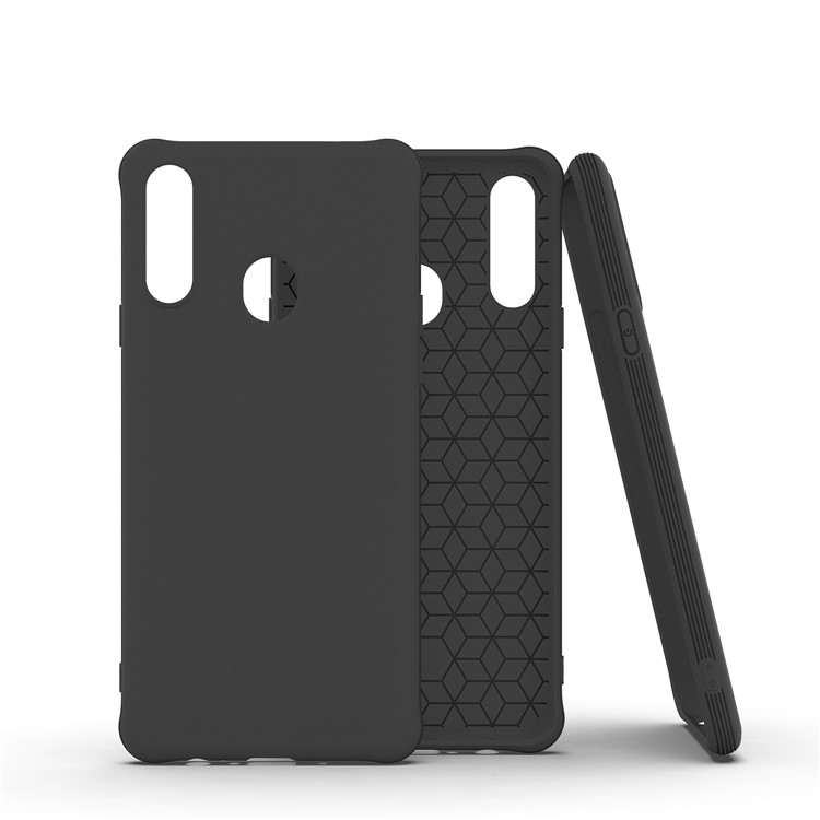Fosco Invólucro Telefone TPU Resistente Ao Choque Para A20S De Galáxias Samsung - Preto-1