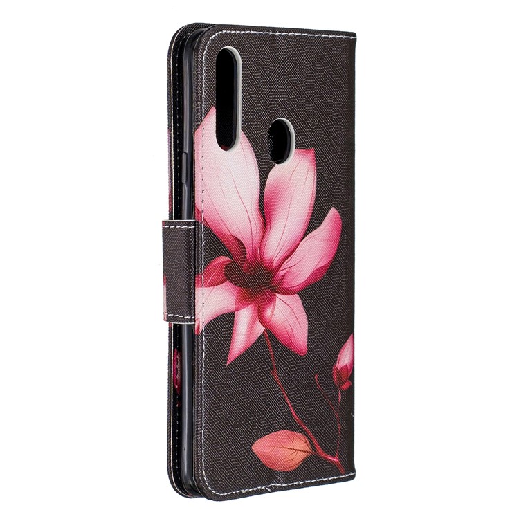 For Samsung Galaxy A20s Cover Pattern Printing Wallet Stand Leather Phone Casing - Kapok-3