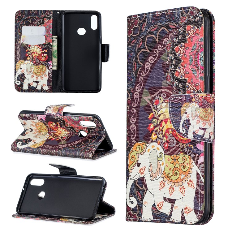 

Pattern Printing Wallet Leather Stand Cover for Samsung Galaxy A10s - Loyal Elephant, Galaxy A10s