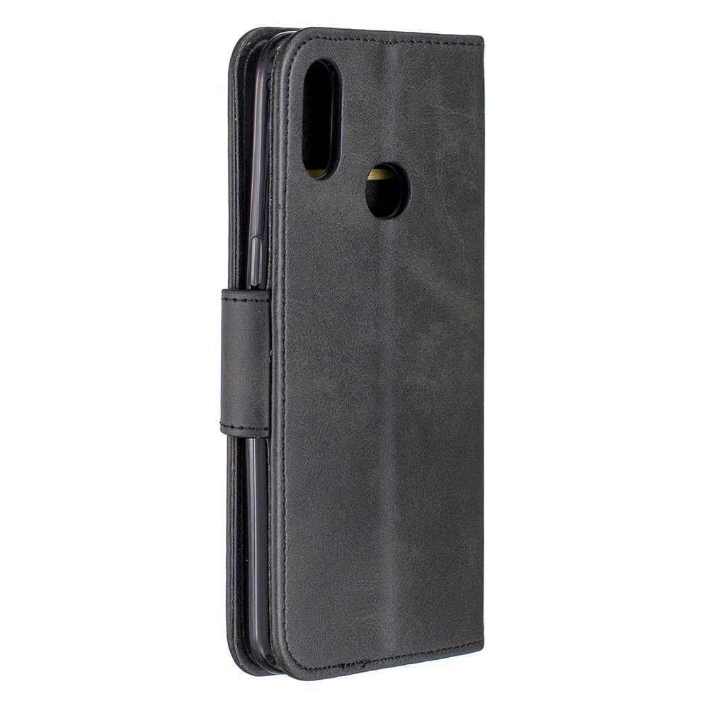PU Leather Wallet Stand Case for Samsung Galaxy A10s - Black-3