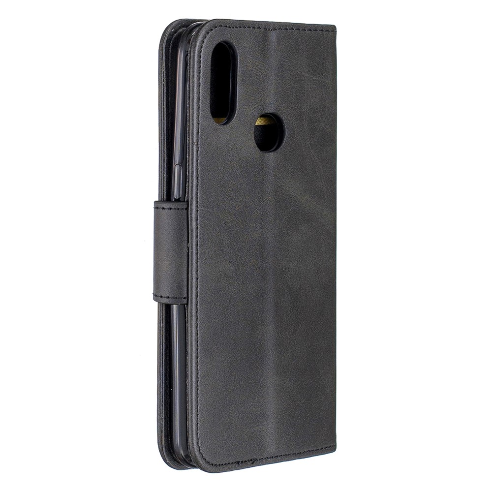 PU Leather Wallet Stand Case for Samsung Galaxy A10s - Black-3