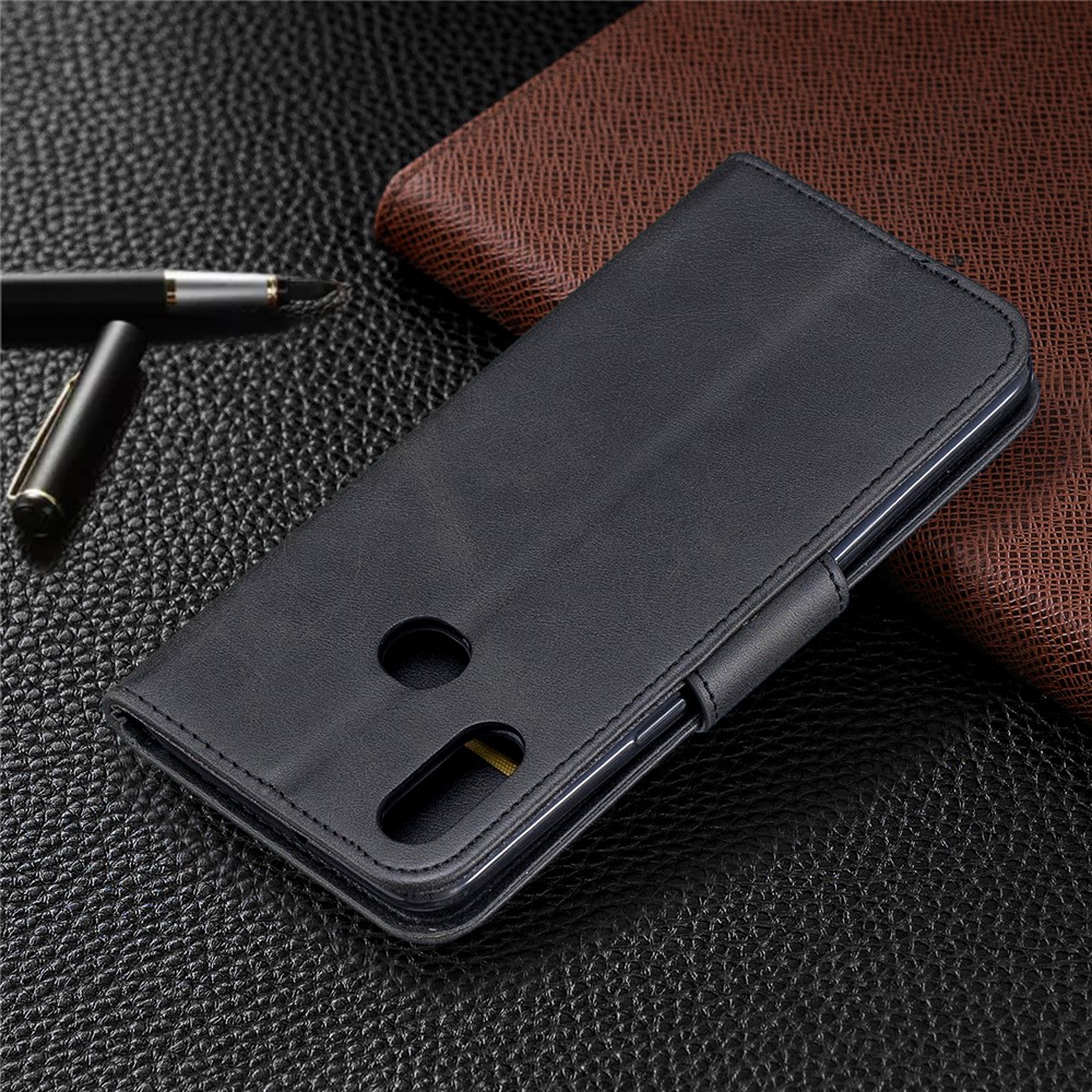 PU Leather Wallet Stand Case for Samsung Galaxy A10s - Black-8