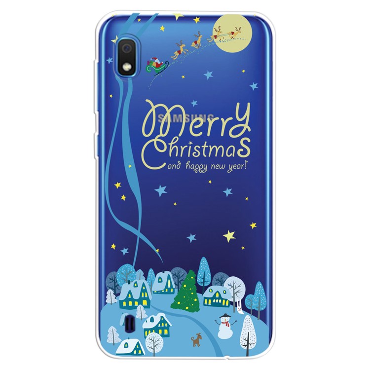 Christmas Pattern Printing TPU Phone Cover for Samsung Galaxy A10 - Style A-1