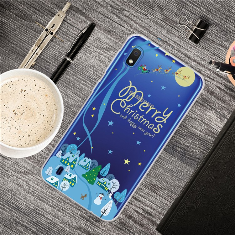 Christmas Pattern Printing TPU Phone Cover for Samsung Galaxy A10 - Style A-2