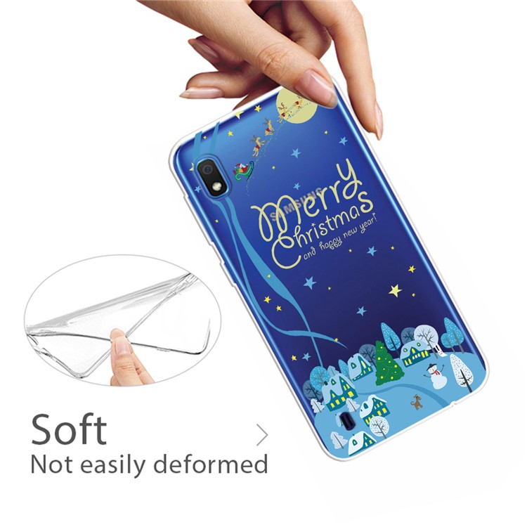 Christmas Pattern Printing TPU Phone Cover for Samsung Galaxy A10 - Style A-4
