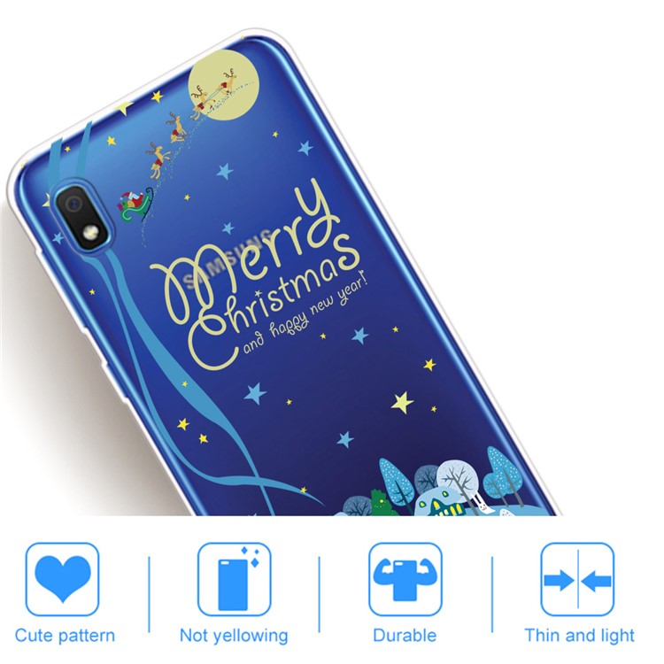 Christmas Pattern Printing TPU Phone Cover for Samsung Galaxy A10 - Style A-5