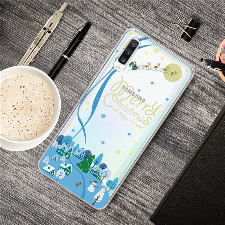 Christmas Pattern Printing TPU Back Shell for Samsung Galaxy A50/A50s/A30 - Style A-2