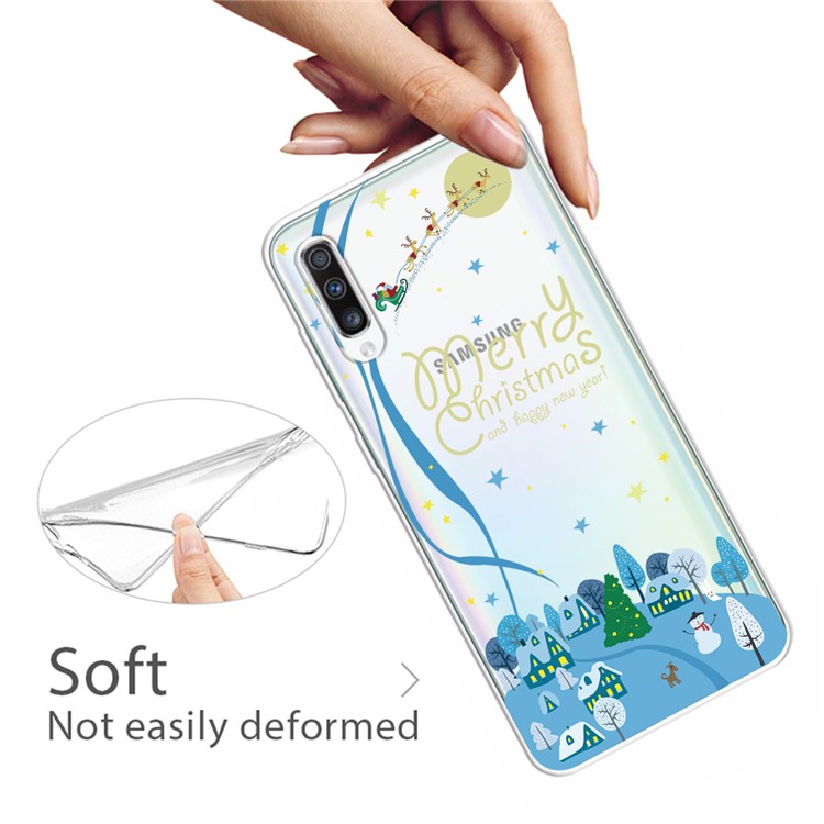 Christmas Pattern Printing TPU Back Shell for Samsung Galaxy A50/A50s/A30 - Style A-4