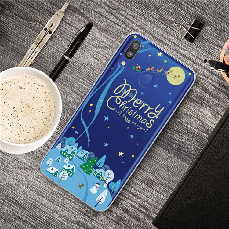 Christmas Style Pattern Printing TPU Phone Case for Samsung Galaxy A40 - Style A-2