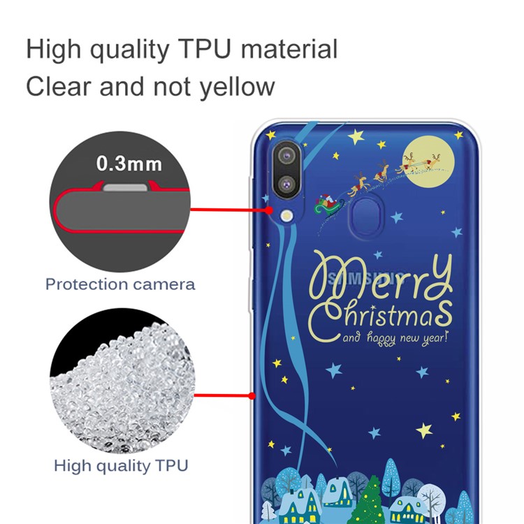 Christmas Style Pattern Printing TPU Phone Case for Samsung Galaxy A40 - Style A-3