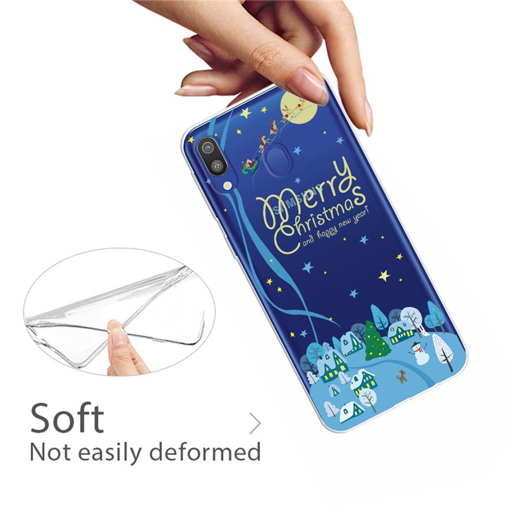 Christmas Style Pattern Printing TPU Phone Case for Samsung Galaxy A40 - Style A-4